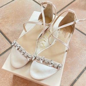 Jewel Badgley Mischka Tessy Satin Evening Sandal